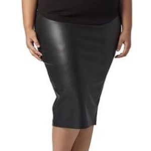 Universal Standard High Waisted Faux Leather Skirt